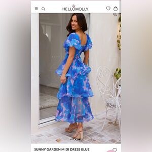 Hello Molly Blue and Purple Ruffled Tiered Sundress